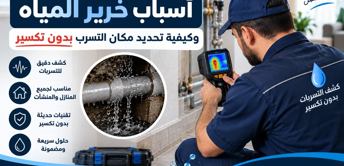 أسباب خرير المياه وكيفية تحديد مكان التسرب بدون تكسير